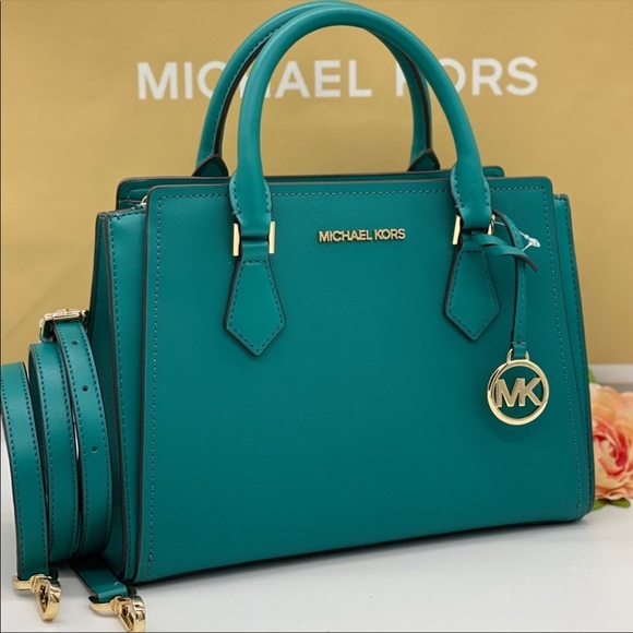 MICHAEL KORS HOPE MEDIUM MESSENGER AQUA - Picture 3 of 16